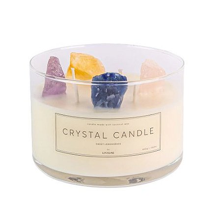 Vela Crystal Candle grande - 4 Pavios 100 Horas Lissone