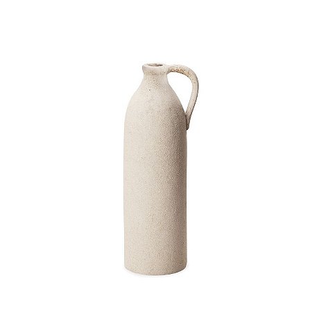 VASO JARRO EM CERAMICA RUSTICO BRANCO 50cm