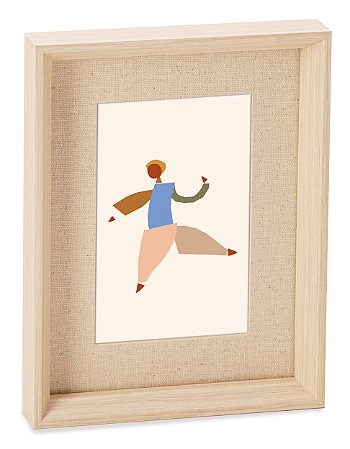 PORTA-RETRATO EM MDF COM LINHO - 10X15cm