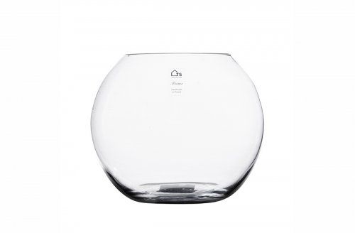 VASO AQUARIO DE VIDRO POLONES D30xA25cm ARTESANAL