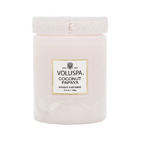 MINI VELA POTE VIDRO 50H COCONUT PAPAYA VOLUSPA