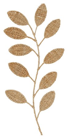 ADORNO DE PAREDE FOLHAS EM FIBRA NATURAL