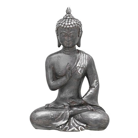 ESCULTURA BUDA DECORATIVO ESTILO BRONZE 32cm