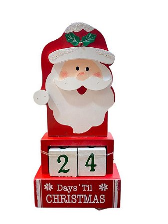 Calendario Papai Noel Decorativo Vm 12x4x26cm