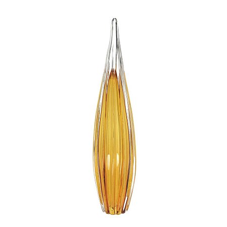 ESCULTURA GOTA DECORATIVA ESTILO MURANO AMBAR 48CM