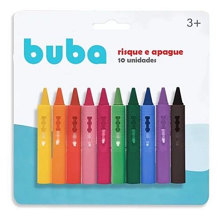 Risque E Apague Giz Caneta 10 Cores Banho Divertido Buba