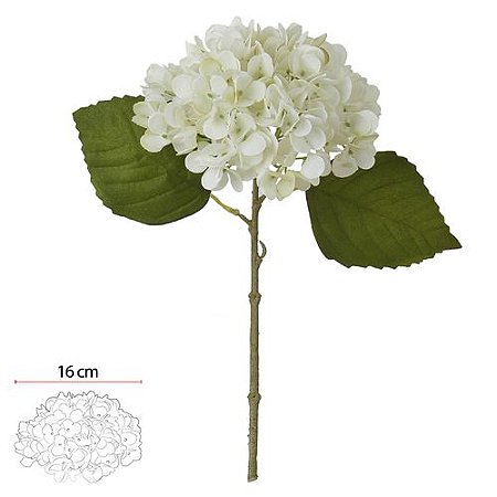 HASTE HORTENSIA (CREME) 33cm DECORATIVA