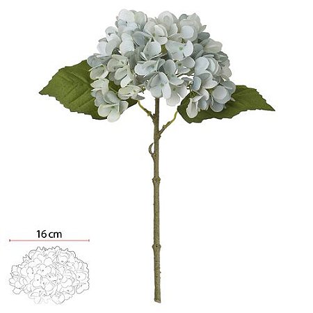 HASTE HORTENSIA (AZUL OUTONO) 33cm DECORATIVA