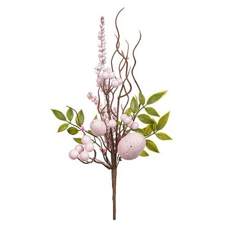 PICK DECORATIVO COM OVO (ROSA CLARO) 32cm