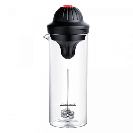 Mixer Multiuso Copo de Vidro Borossilicato Preto 450ml Wolff