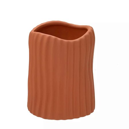 VASO DECORATIVO TERRACOTA IRREGULAR 3D 14cm