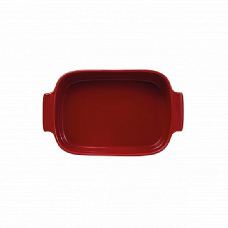 TRAVESSA RETANGULAR PORCELANA 28X17cm VERMELHO GERMER