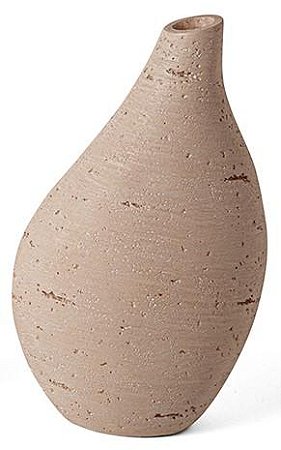 VASO EM POLIRESINA BEGE RUSTICO 16cm MART