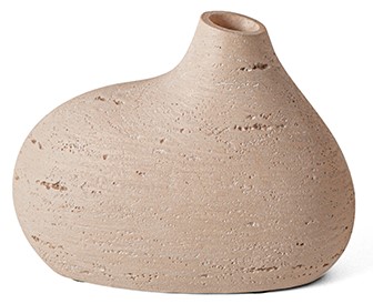 VASO EM POLIRESINA BEGE RUSTICO 9,5cm MART