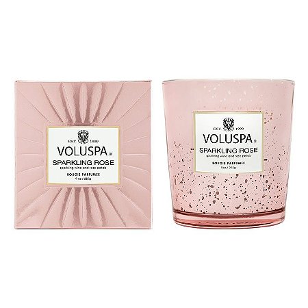 VELA COPO VIDRO CLASSICO 60H SPARKLING ROSE 255g Voluspa