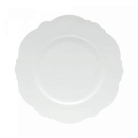 CJ 6 PRATOS SOBREMESA PORCELANA MALDIVAS WOLFF BRANCO 21cm