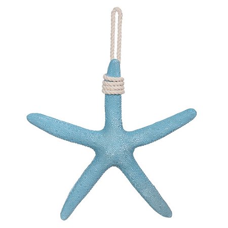 ESCULTURA ESTRELA DO MAR (AZUL) EM RESINA 22,5cm