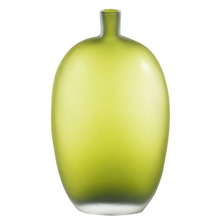 VASO DECORATIVO VIDRO FOSCO VERDE 34X19,5X9,5cm