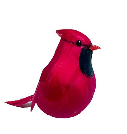 Pássaro Cardeal Vermelho 12cm