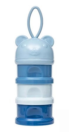 POTES EMPILHAVEIS PARA LEITE EM PO E SNACK AZUL BUBA