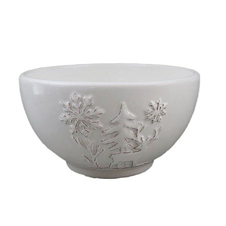 Bowl Decorativo em Ceramica Natalino em relevo