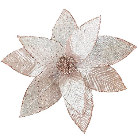 Poinsetia Decorativa Rosa 30cm