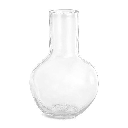 VASO EM VIDRO INCOLOR GEOMETRICO COM ONDULAÇÕES MART 26,5CM