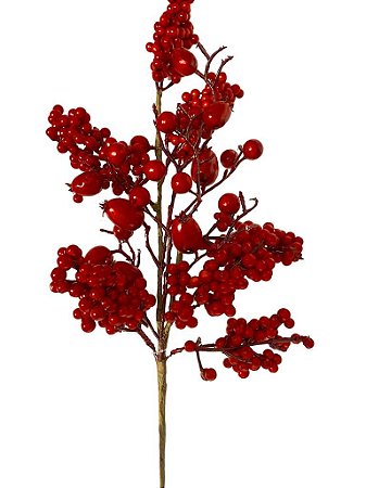 GALHO NATALINO BERRY VERMELHO 57cm