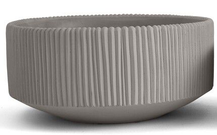 CACHEPOT EM CIMENTO CINZA COM TEXTURAS 12x25cm MART