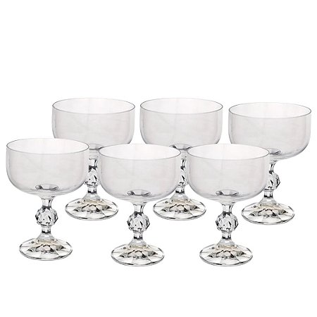 Jogo de 6 Taças Cristal Sobremesa Claudia Bohemia 200ml