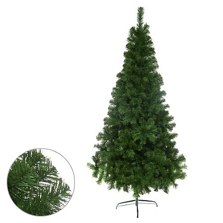 ARVORE NATAL FILADELFIA 700 GALHOS C/BASE METAL (VERDE) 1,8m