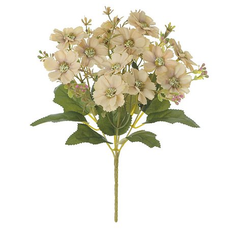BUQUE MARGARIDA X15 FLORES PALHA OUTONO 25cm