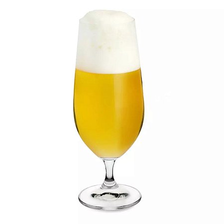 JOGO DE 6 TAÇAS PARA CERVEJA ANNA EM CRISTAL 380ml A19,5cm
