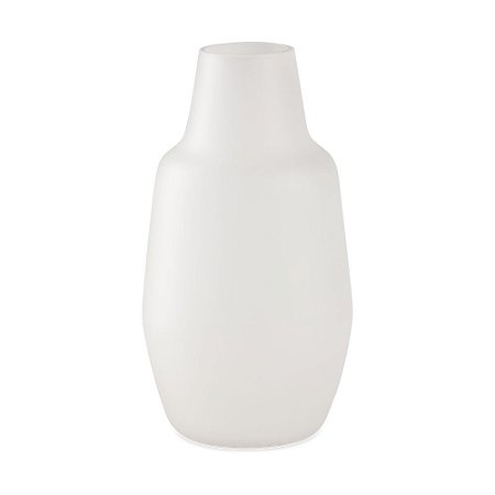 VASO EM VIDRO TRANSPARENTE FOSCO MART 28,5x15,5cm