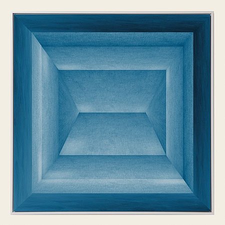 QUADRO EM CANVAS ABSTRATO ESTAMPADO AZUL MART