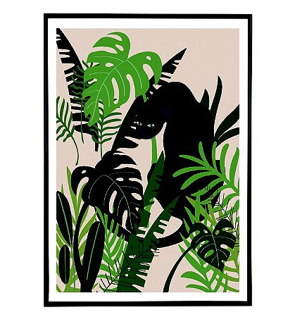 QUADRO EM CANVAS ESTAMPA LEOPARDO NA NATUREZA MART