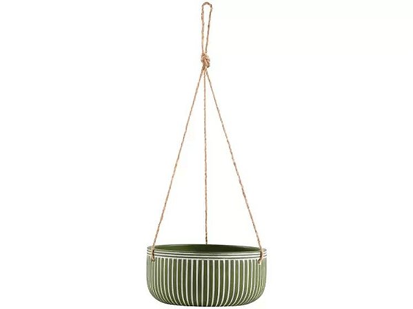 CACHEPOT PENDENTE EM CIMENTO P VERDE MART