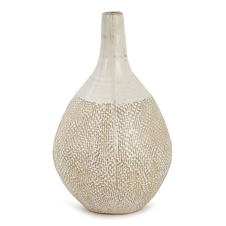 VASO EM CERAMICA OFF WHITE MART 30cm