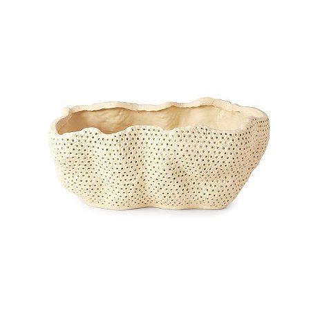CENTRO DE MESA EM POLIRRESINA ESTILO CORAL BEGE MART
