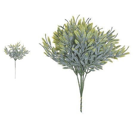 FOLHAGEM PICK SAMAMBAIA TOQUE REAL X5 VERDE C/ POWDER 26cm