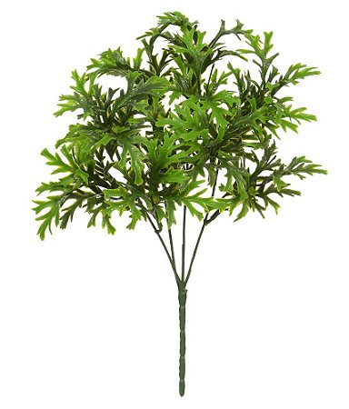 FOLHAGEM CHIFRE DE VEADO PLASTICO X12 VERDE 30cm