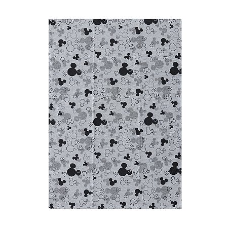 TAPETE ANTIDERRAPANTE DISNEY MICKEY CINZA 136x200cm