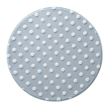 TAPETE P/QUARTO INFANTIL MIMO POA AZUL REDONDO JOLITEX 100cm