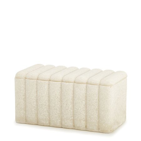 CAIXA EM POLIRRESINA ESTILO MÁRMORE OFF WHITE MART 16,5cm