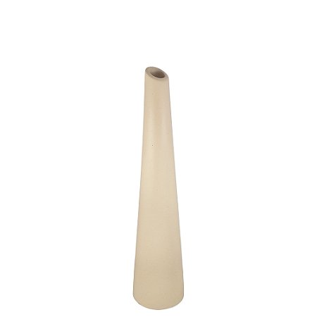 VASO GARRAFA SOLITARIO EM CERAMICA  II BEGE RUSTICO - 41cm