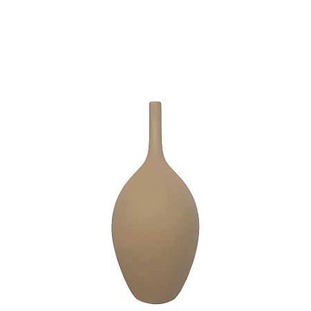 VASO EM CERAMICA  GARRAFA ALEGRA II MARROM - 34CM