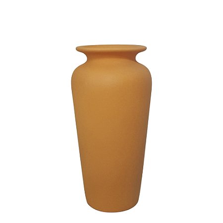 VASO AURORA II EM CERAMICA MOSTARDA - 25CM