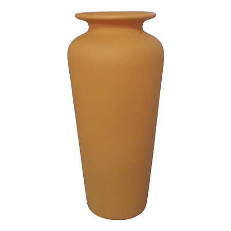 VASO EM CERAMICA AURORA I MOSTARDA - 30CM