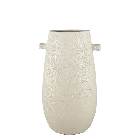 VASO EM CERRAMICA TEXTURAS EM CERAMICA CREME STU II 26CM