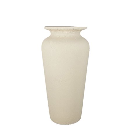 VASO AURORA II CREME EM CERAMICA - 25CM